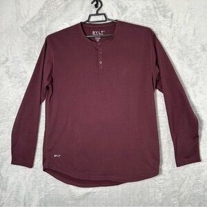 BYLT Drop Cut Henley Shirt Mens Size XL‎ Pullover Long Sleeve Soft Staple Casual
